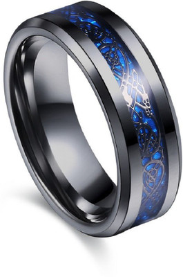 vien Fast and Furious' Signet Unique Carbon Fiber Titanium Steel Never Fading Ring for Men and Boys Metal Ring
