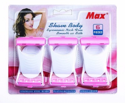 MAX WoderStar Present Premium Quality Women Razor Disposable Body Shaving Bikini Razor. (6 Blades Combo)(Pack of 6)