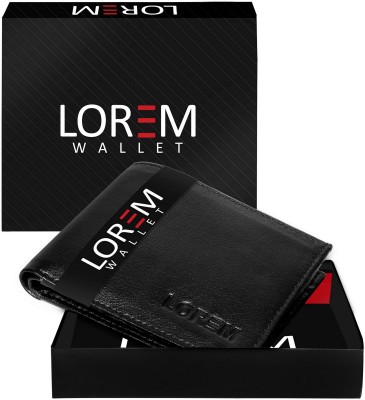 LOREM Men Casual, Evening/Party, Formal Black Artificial Leather Wallet(2 Card Slots)