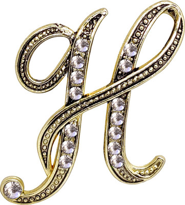 FURE H Initial Brooch(Gold)