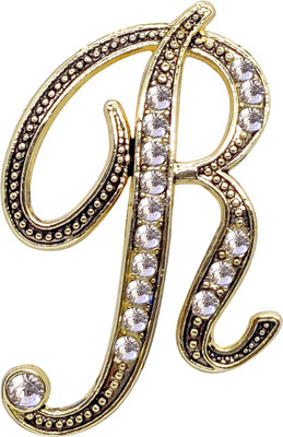 FURE R Initial Brooch(Gold)