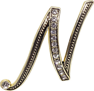 FURE N Initial Brooch(Gold)