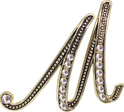 FURE M Initial Brooch(Gold)