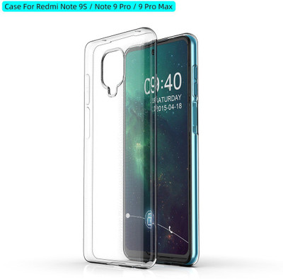 CASE CREATION Back Cover for Xiaomi Redmi Note 9 Pro Soft Phone Case Slim Cover with flexible TPU Technology(Transparent, Camera Bump Protector, Silicon, Pack of: 1)