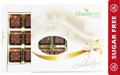 Ghasitaram Gifts Sugarfree Designer White Box Bars(12 x 16.67 g)