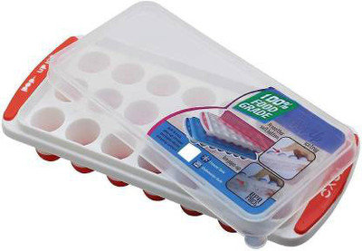 PEMIC 008 Ice Tray Red, White Plastic Ice Cube Tray(Pack of1)