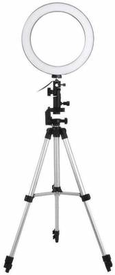 ARHUB Mobile Flash Accessory Combo for 10" Selfie LED Ring Light with Tripod Stand & Cell Phone Holder, for Live Streaming, Makeup, Tik Tok Videos, YouTube Video