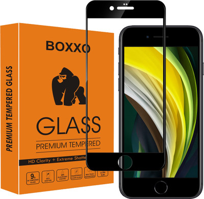 Boxxo Edge To Edge Tempered Glass for Apple iPhone SE 2020(Pack of 1)