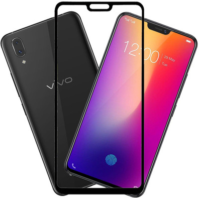HOBBYTRONICS Edge To Edge Tempered Glass for VIVO X21(Pack of 1)