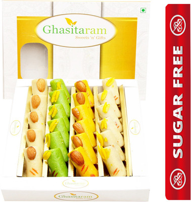 Ghasitaram Gifts Assorted Sugarfree Rolls Box(400 g)