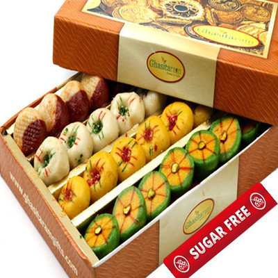 Ghasitaram Gifts Assorted Sugarfree Mithai Box(400 g)