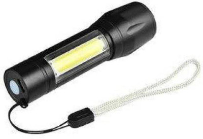 99Drops 2 IN 1 ZOOMABLE FLASHLIGHT AND EMERGENCY LIGHT WITH USB CABLE NP-09 Torch (Black : Rechargeable) PD-04 Torch(Black, 8 cm, Rechargeable)
