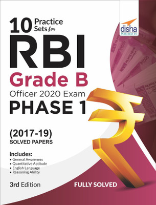 10 Practice Sets for RBI Grade B Officers Exam 2020 Phase 1 - 3rd Edition(English, Paperback, Disha Experts)