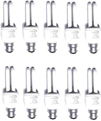 skybright 11 W Basic U-Tube B22 CFL Bulb(White, Pack of 10)