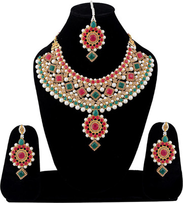 Darsha Collections Alloy Gold-plated Multicolor Jewellery Set(Pack of 1)