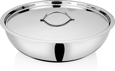 bhalaria Triply Tasla 26 W/Lid & Handle Tasla with Lid 3 L capacity 26 cm diameter(Stainless Steel, Induction Bottom)