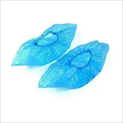 Infinizy { PACK OF 10 } lastic Disposable Stretchable Shoe Cover For Surgical Uses Cooking and Hygiene Plastic BLUE Flat Shoe Cover(Free Pack of 10)