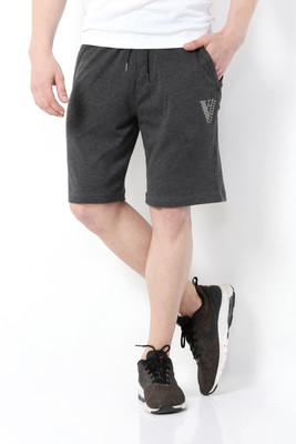 VAN HEUSEN Solid Men Grey Basic Shorts