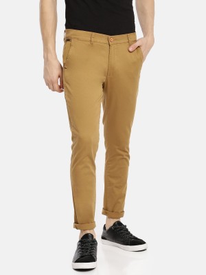 The Indian Garage Co. Slim Fit Men Khaki Trousers