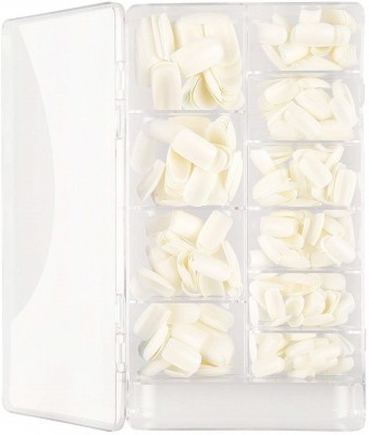 Miss Hot 200 Pcs Artificial Nails Set White(Pack of 200)