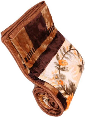 GKM Floral Double Mink Blanket for  Heavy Winter(Microfiber, Multicolor)