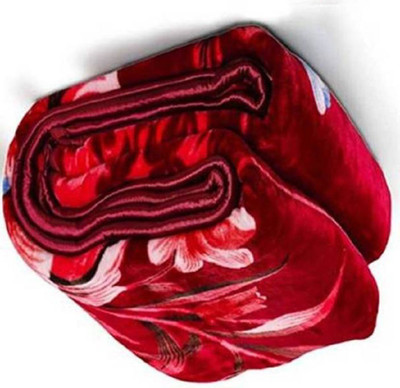 Swikon star Floral Single Mink Blanket for  Heavy Winter(Polyester, Multicolor)