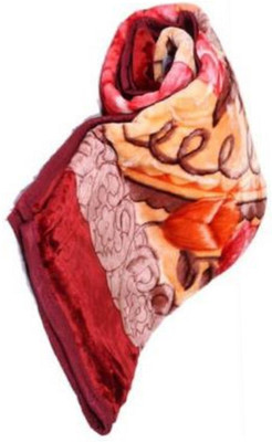 GKM Floral Double Mink Blanket for  Heavy Winter(Polyester, Multicolor)