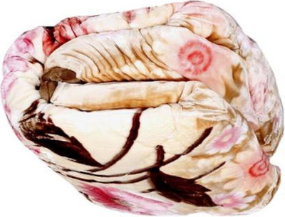 Changers Floral Double Mink Blanket for  Heavy Winter(Polyester, Multicolor)