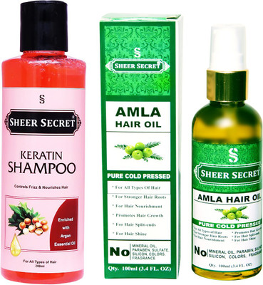 Sheer Secret Keratin Shampoo 200ml and Amla Hair Oil 100ml(2 Items in the set)