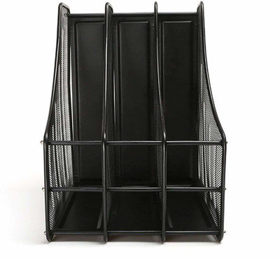 DITCAFOS 3 Compartments METAL Book Stand(Black)