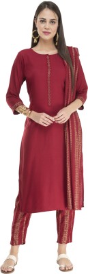 DesiNoor Women Kurta Pant Dupatta Set