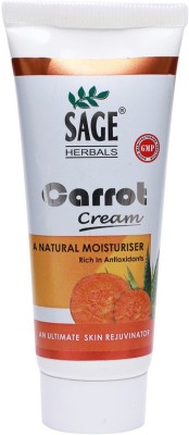 Sage Herbals Carrot Cream Good moisturizer Especially For Dry And Scaly Skin-50 gm(50 g)