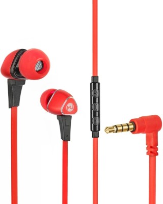 Macjack Wave-100 Wired Headset(Red, In the Ear)