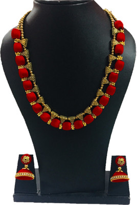 ambal Dori Red Jewellery Set(Pack of 1)