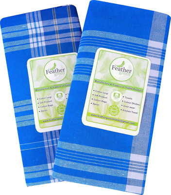 Feather Green Checkered Multicolor Lungi