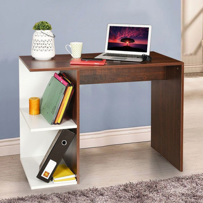 4Homez Multipurpose Engineered Wood Office Table(Free Standing, Finish Color - Walnut Brown, White, Knock Down) 4Homez Multipurpose Engineered Wood Office Table(Free Standing, Finish Color - Walnut Brown, White, Knock Down)