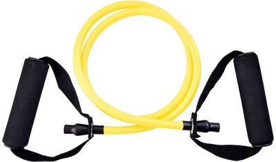 Heega anti snap, stackable resistance tube made of durable latex, soft foam handles Resistance Tube(Yellow)