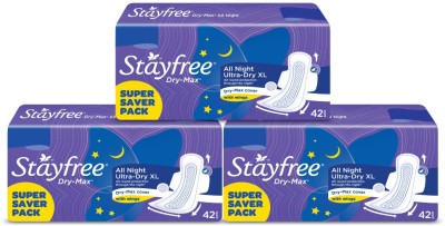 STAYFREE Drymax All Night Sanitary Pad (Pack of 126)