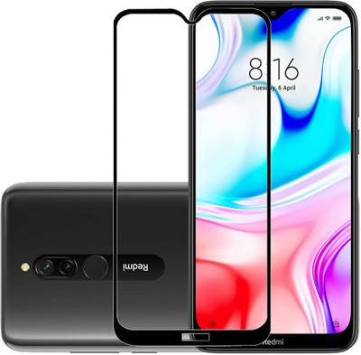 HOBBYTRONICS Edge To Edge Tempered Glass for Redmi 8(Pack of 1)