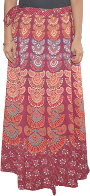 Pezzava Printed Women Wrap Around Multicolor Skirt