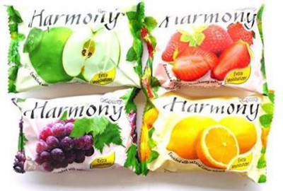 Harmony Set 4 Pcs Fruity Soap Bath Bar Shower (4 x 25 g)(4 x 25 g)