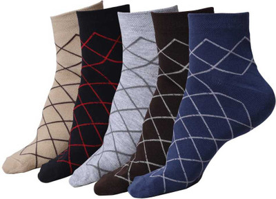 Happy Deals Men Self Design Ankle Length(Pack of 10)
