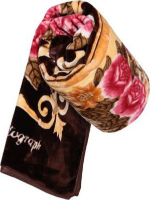 Swikon star Floral Single Mink Blanket for  Heavy Winter(Polyester, Multicolor)
