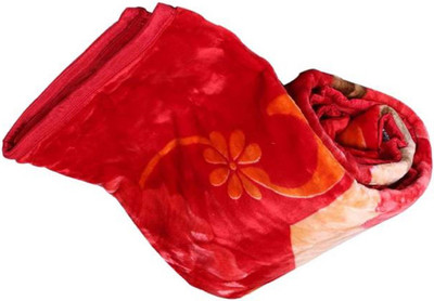 Swikon star Floral Double Mink Blanket for  Heavy Winter(Polyester, Multicolor)