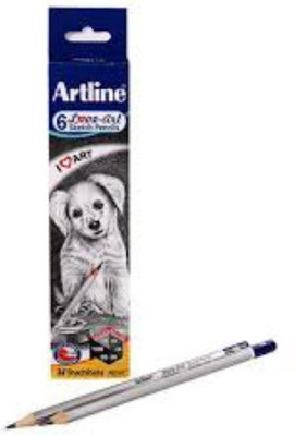 Artline HB,2B,4B,6B,8B,10B, Set of 2 Pencil(Pack of 6)