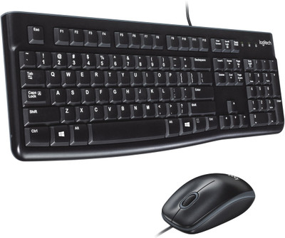 Logitech MK120 USB 2.0 Keyboard and Mouse Combo Black Logitech Keyboards