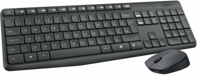Logitech Mk235 Mouse & Wireless Laptop Keyboard  (Black & Gray)