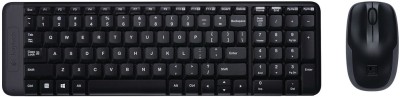 Logitech MK220 Mouse & Keyboard Combo Wireless Laptop Keyboard(Black)