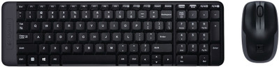 Logitech MK220 Mouse & Wireless Laptop Keyboard(Black)