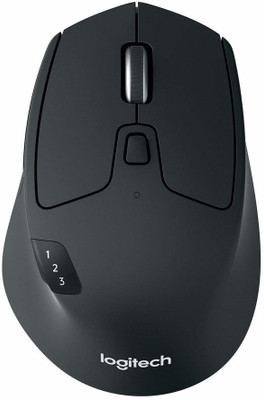 Logitech M720 / Multi-Device, 1000 Dpi, 8-Buttons Wireless Ambidextrous Optical Mouse  with Bluetooth(2.4GHz Wireless, Bluetooth, Black)